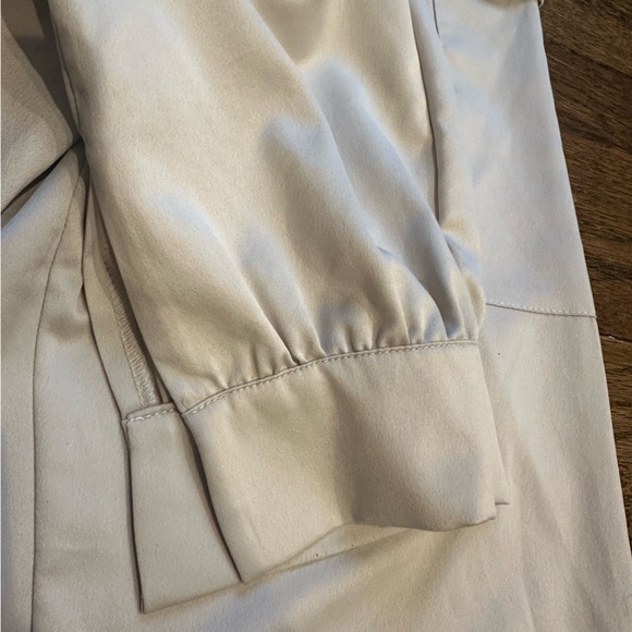 Zara Beige Satin Cargo Joggers Pants - Picture 3 of 6